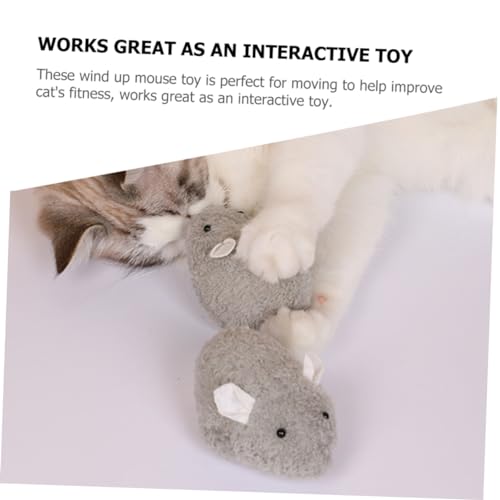 Abaodam Wind Up Plüsch Interaktives Katzen Spielmäuse Für Indoor Katzen Lustiges Katzenspielzeug Mausform Leicht Tragbar Für Katzenrassen Abaodam Wind Up Plüsch Interaktives Katzen Spielmäuse Für Indoor Katzen Lustiges Katzenspielzeug Mausform Leicht Tragbar Für Katzenrassen von Abaodam