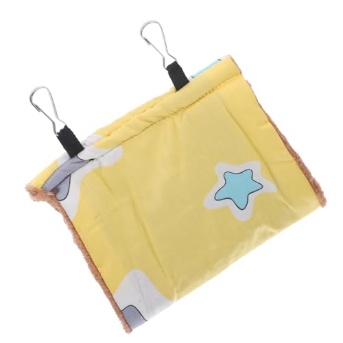 Abaodam Winter Warm Vogelhängematte aus Atmungsaktivem Dickem Baumwollstoff Kleines Dreieckiges Vogelbett für Papageien Wellensittiche und Kanarienvögel Kuscheliges Schlafnest für Kleine von Abaodam