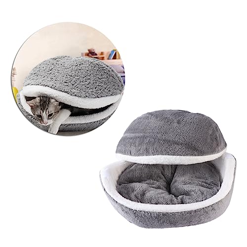 Abaodam Winter Warmes Abnehmbares Haustierbett mit Weichem Material Halbgeschlossenes Katzen und Hundebett Waschbar und Bequem für Welpen Katzen und Kleine Haustiere Abaodam Winter Warmes Abnehmbares Haustierbett mit Weichem Material Halbgeschlossenes Katzen und Hundebett Waschbar und Bequem für Welpen Katzen und Kleine Haustiere von Abaodam