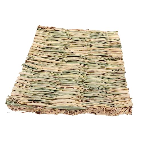 Abaodam Woven Grasmatte für Meerschweinchen und Kaninchen Kleine Haustier Bettauflage Atmungsaktive Sommer Kühlmatte Schadstofffrei Bequeme Schlafunterlage für Käfige von Abaodam