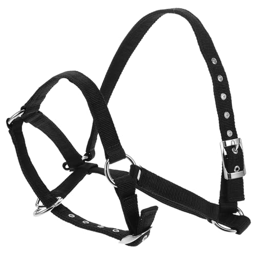 Abaodam Zubehör Für Die Reitausbildung Schafausrüstung Pferdehalfter Ziegenausrüstung Wadenhalfter Schafhalter Abreißbares Halfter Strickhalfter Für Pferde Pferdekostüm Nylon Black von Abaodam