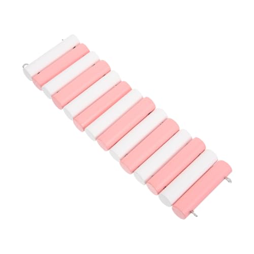 Abaodam Zuckergleiterkäfig Zubehör Hamster Hamster brücke für Meerschweinchen Nager aus Holz Chinchilla-Plattform Sugar Glider Kletterspielzeug hölzern Rosa von Abaodam
