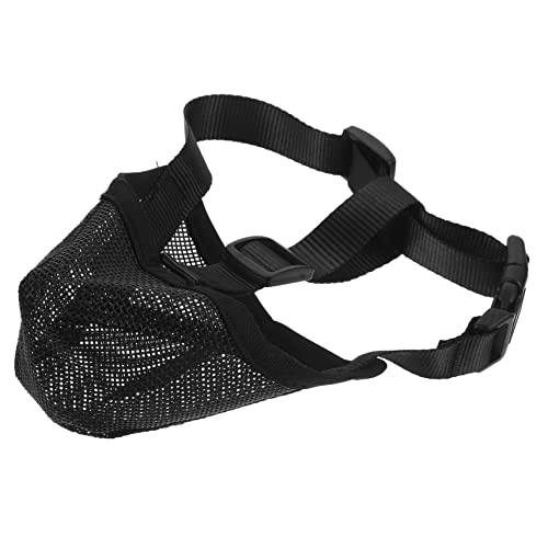 Abaodam atmungsaktiver Maulkorb Hundemaulkorb für Hunde bellen Ausbildung Schnauze züchten groß kompakter Maulkorb für Haustiere Maschenhund -Mündung Praktische Hundelemensumme Nylon Black von Abaodam