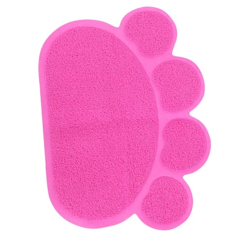 Abaodam rutschfeste Katzenstreu Matte aus Langlebigem PVC Auslauf Katzenklo Unterlage Tragbare Katzenfutter Matte in Lebendigem für Katzen und Kätzchen von Abaodam