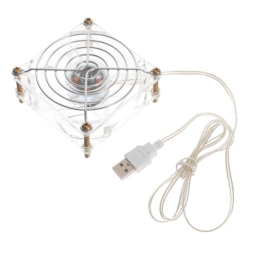 Abaodam umwerfender Fan haustierbedarf Haustierkühlventilator Käfig Haustier USB Haustier für Haustiere drinnen Hund Sicherheitsventilator Katzenfan Acryl Transparent von Abaodam