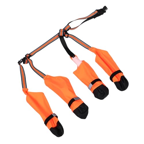 Abaodam wasserdichte Hundestiefel mit Reflektierenden Streifen rutschfest und Schmutzabweisend Pfotenschutz für Mittlere Hunde für Regen und Outdoor von Abaodam