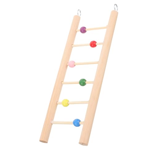 Abaodam Hängende Holzleiter Für Vögel Klettern Spielzeug Für Papageien Wellensittiche Und Andere Kleine Vögel Für Vogelkäfige Dekoratives Accessoire von Abaodam