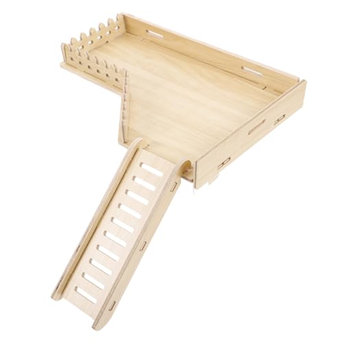 Abaodam Holz Hamsterplattform mit Leiter Kletterspielzeug für Hamster und Ratten Stabile und Verschleißfeste Spielplattform aus Massivem Holz Abaodam Holz Hamsterplattform mit Leiter Kletterspielzeug für Hamster und Ratten Stabile und Verschleißfeste Spielplattform aus Massivem Holz von Abaodam