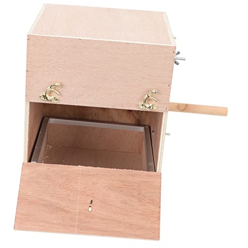 Parakeet Nistkasten aus Holz Vogelhaus Nistbox für Sittiche Papageien und Kleine mit Einfacher Reinigungsfunktion für Garten von Abaodam