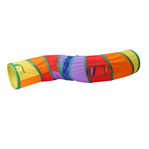 Rainbow Cat Tunnel Bunter Faltbarer Katzen Tunnel für Interaktiven Spaß und Bildung und Platzsparend für Katzenliebhaber von Abaodam