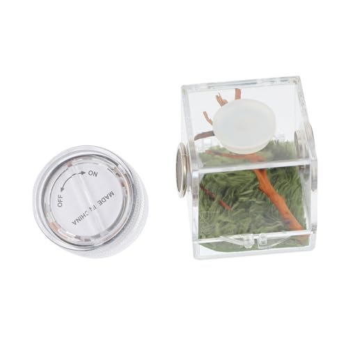 Springspinnen Zuchtbox mit Kompakter Spinnenbehälter für Kleine Haustiere für Skorpione und Futteröffnung und Hygrometer Springspinnen Zuchtbox mit Kompakter Spinnenbehälter für Kleine Haustiere für Skorpione und Futteröffnung und Hygrometer von Abaodam