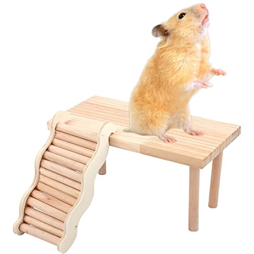 Abbto 2 Stück Plattform für Hamster – Leiterbrücke aus Holz, Kletterspielzeug für Hamster, Aktivitätsspielzeug für kleine Tiere, einfach zu montieren Abbto 2 Stück Plattform für Hamster – Leiterbrücke aus Holz, Kletterspielzeug für Hamster, Aktivitätsspielzeug für kleine Tiere, einfach zu montieren von Abbto