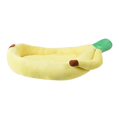 Abbto Bananenbett, weich und warm, für Hunde – waschbar, für Hunde, Katzen, Bananen, warmes Haus für Hunde und Katzen, Schlafnest gelb, weich, für Katzen und Katzen, 2 Stück Abbto Bananenbett, weich und warm, für Hunde – waschbar, für Hunde, Katzen, Bananen, warmes Haus für Hunde und Katzen, Schlafnest gelb, weich, für Katzen und Katzen, 2 Stück von Abbto