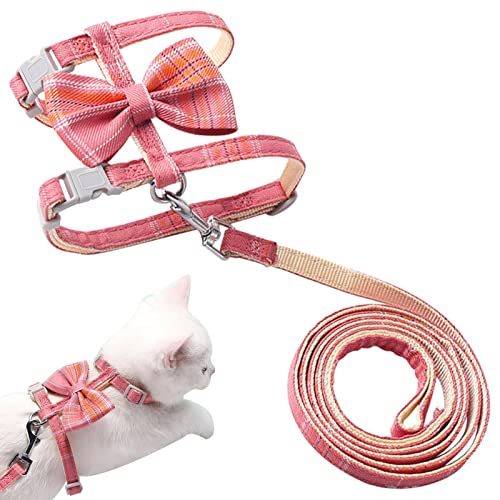 Abbto Geschirr für Katzen | Bowknot Kätzchen Geschirr Flucht Beweis – verstellbare Tipps für Katzen mit diagonaler Zug in H-Form mit Sicherheitsschnalle für Haustiere, Kätzchen, Welpen, Kaninchen Abbto Geschirr für Katzen | Bowknot Kätzchen Geschirr Flucht Beweis – verstellbare Tipps für Katzen mit diagonaler Zug in H-Form mit Sicherheitsschnalle für Haustiere, Kätzchen, Welpen, Kaninchen von Abbto