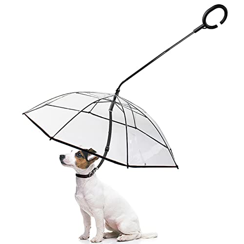 Abbto Hundeleine / Regenschirm aus Leine für Hunde, regen- und schneefest, für kleine Hunde | verstellbarer Regenschirm für Hunde, Regenschirm für Hunde mit Griff aus Abbto Hundeleine / Regenschirm aus Leine für Hunde, regen- und schneefest, für kleine Hunde | verstellbarer Regenschirm für Hunde, Regenschirm für Hunde mit Griff aus von Abbto