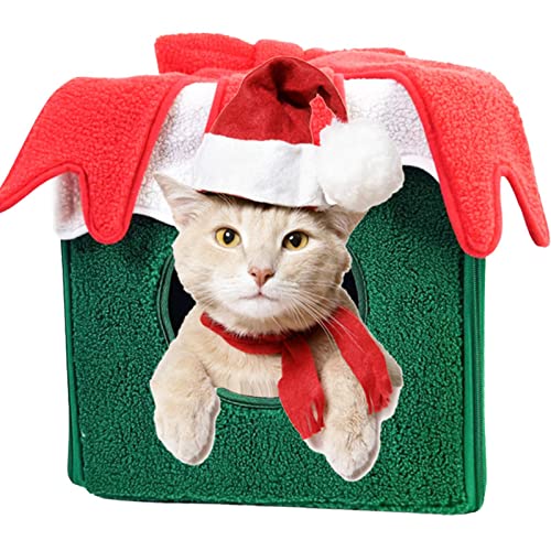 Abbto Katzenbett für den Innenbereich, Novel Cute Box, entworfen für Katzen | Katzenbetten für Weihnachten, extra weich und warm für kleine Hunde, Katzen, Welpen, Kätzchen im Innenbereich Abbto Katzenbett für den Innenbereich, Novel Cute Box, entworfen für Katzen | Katzenbetten für Weihnachten, extra weich und warm für kleine Hunde, Katzen, Welpen, Kätzchen im Innenbereich von Abbto