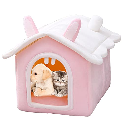 Abbto Katzenhütte | Katzenhütte mit Schaumstoff-Füllung für Katzen im Innenbereich | Bett für Katzen mit abnehmbarem Kissen waschbar Winter warm Nest großer Innenraum Abbto Katzenhütte | Katzenhütte mit Schaumstoff-Füllung für Katzen im Innenbereich | Bett für Katzen mit abnehmbarem Kissen waschbar Winter warm Nest großer Innenraum von Abbto