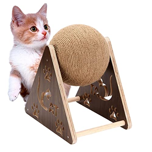 Abbto Kratzbaum für Katzen – Kratzbaum für Katzen und Kätzchen, Kratzball für Katzen aus natürlichem Sisal, Karton für kleine und mittelgroße Katzen von Abbto