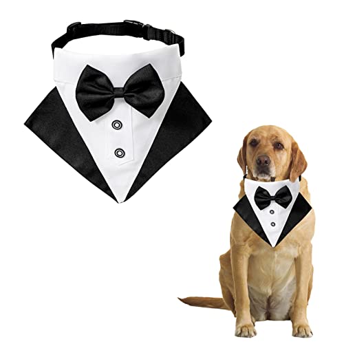 Abbto Smokings Hundehalsband für Hochzeit – verstellbare Formel für Hunde mit Schleife | Schal für Haustiere, Dreieckslätzchen, Schal, Schal, Hochzeit, Geburtstagsfeier, Kostüm Abbto Smokings Hundehalsband für Hochzeit – verstellbare Formel für Hunde mit Schleife | Schal für Haustiere, Dreieckslätzchen, Schal, Schal, Hochzeit, Geburtstagsfeier, Kostüm von Abbto