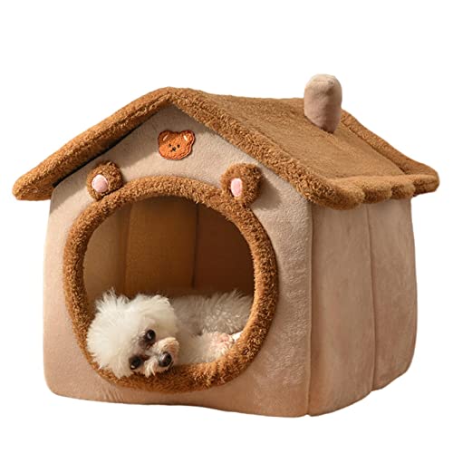Indoor Hundehütte, Katzenkörbe für Indoor-Katzen, warmes Katzenhaus mit abnehmbarem Kissen, Schlafhöhle für Katzen und Welpen, Haustierzelt Weiches Bett für Hunde und Katzen Abbto Indoor Hundehütte, Katzenkörbe für Indoor-Katzen, warmes Katzenhaus mit abnehmbarem Kissen, Schlafhöhle für Katzen und Welpen, Haustierzelt Weiches Bett für Hunde und Katzen Abbto von Abbto
