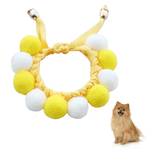 Plüschhalsband für Haustiere | Anzug aus Baumwolle getrennte Katzenhalsbänder mit Glocke,Blumenanhänger Kätzchen Halsbänder Rosa Gelber Kragen für weibliche männliche Katzen Msxu Plüschhalsband für Haustiere | Anzug aus Baumwolle getrennte Katzenhalsbänder mit Glocke,Blumenanhänger Kätzchen Halsbänder Rosa Gelber Kragen für weibliche männliche Katzen Msxu von Abbto