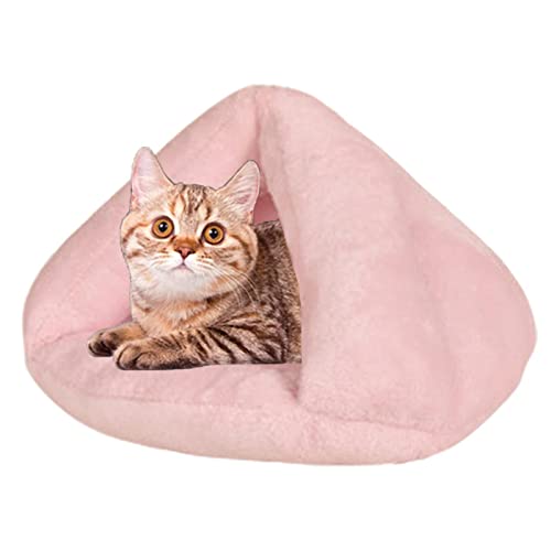 Tierhöhlenbett - Warmes Katzenbett für den Winter,Dreieckiges Katzenbett Beruhigendes und gemütliches überdachtes Schlafkissen für Kuscheltiere und Graben Abbto Tierhöhlenbett - Warmes Katzenbett für den Winter,Dreieckiges Katzenbett Beruhigendes und gemütliches überdachtes Schlafkissen für Kuscheltiere und Graben Abbto von Abbto