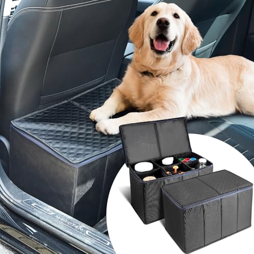 Abbylike Rücksitzverlängerung für Hunde bis zu 90 kg, Auto-Vordersitzverlängerung mit Aufbewahrungsbehältern, Auto-Organizer, Lückenfüller für große Hunde, Haustier-Reisen, 2 Stück von Abbylike