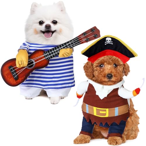 Abbylike 2-teiliges Halloween-Hundekostüm, Ritterkostüm mit Puppe und Hut, lustiges Halloween-Kostüm für Haustiere, Welpen, Welpen, Hunde, Cosplay, Bekleidung für Halloween, Welpen, Haustiere, Katze, Abbylike 2-teiliges Halloween-Hundekostüm, Ritterkostüm mit Puppe und Hut, lustiges Halloween-Kostüm für Haustiere, Welpen, Welpen, Hunde, Cosplay, Bekleidung für Halloween, Welpen, Haustiere, Katze, von Abbylike