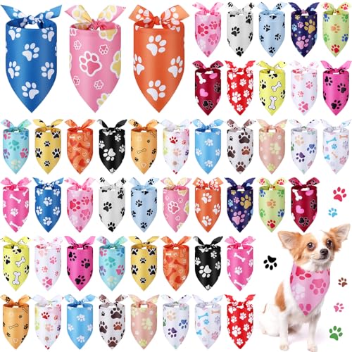 Abbylike Hundehalstücher mit Pfotenabdruck, dreieckig, für Haustiere, für Haustiere, Katzen, Party-Kostüm, Zubehör, 50 Stück Abbylike Hundehalstücher mit Pfotenabdruck, dreieckig, für Haustiere, für Haustiere, Katzen, Party-Kostüm, Zubehör, 50 Stück von Abbylike