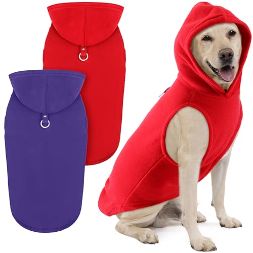 Abbylike Hunde-Kapuzenpullover mit Loch für die Leine und Tasche, Hunde-Sweatshirt, für Herbst und Winter, ärmellos, Pullover mit Kapuze, warm, gemütlich, Haustierkleidung für mittelgroße und große Abbylike Hunde-Kapuzenpullover mit Loch für die Leine und Tasche, Hunde-Sweatshirt, für Herbst und Winter, ärmellos, Pullover mit Kapuze, warm, gemütlich, Haustierkleidung für mittelgroße und große von Abbylike
