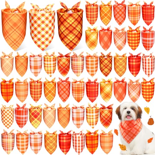 Abbylike Hundehalstücher für Hunde, Herbsthalstuch, Dreieckstuch, Halstuch, Lätzchen-Set für den Herbst, kleine, mittelgroße und große Haustiere, Kostümzubehör (50 x 35 x 35 cm) von Abbylike