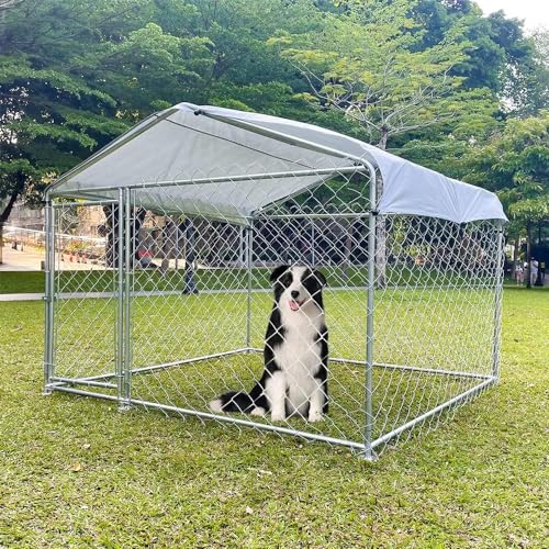 Große Hundehütte Outdoor Hundehütte Outdoor Hundehütte Hundehütte Outdoor mit wasserdichter Abdeckung und Dach von Abesthink