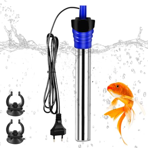 Abiemuce 100W Aquarium Heizung, 304 Edelstahl Aquarium Heizer, Temperatur Einstellbare Heizstab Aquarium, Aquarium Heizstab, Aquarium Heizung Mit Saugnäpfen, zum Fischtanks und Aquarium(18-34℃, 220V) von Abiemuce