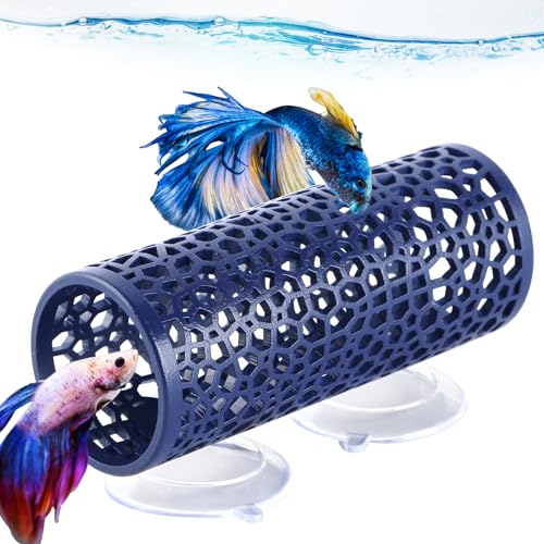 Abizoo Betta Fischtunnel, Marineblau, Betta-Schlafröhre, sicheres hohles Design für kleine Fische und Garnelen, ideales Spielzeug für Betta-Guppies, ruhen, Betta-Aquarium-Zubehör, Hängematte, Abizoo Betta Fischtunnel, Marineblau, Betta-Schlafröhre, sicheres hohles Design für kleine Fische und Garnelen, ideales Spielzeug für Betta-Guppies, ruhen, Betta-Aquarium-Zubehör, Hängematte, von Abizoo