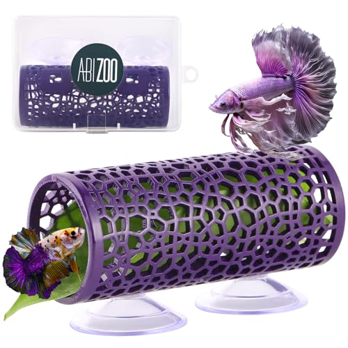 Abizoo Betta-Höhle, violetter Betta-Fischtunnel mit Löchern für kleine Fische, Garnelen, Lebensraum, Unterschlupf, Spielzeug, Betta-Hängematte, Schlauchhaus, Betta, Aquarium-Dekoration Abizoo Betta-Höhle, violetter Betta-Fischtunnel mit Löchern für kleine Fische, Garnelen, Lebensraum, Unterschlupf, Spielzeug, Betta-Hängematte, Schlauchhaus, Betta, Aquarium-Dekoration von Abizoo