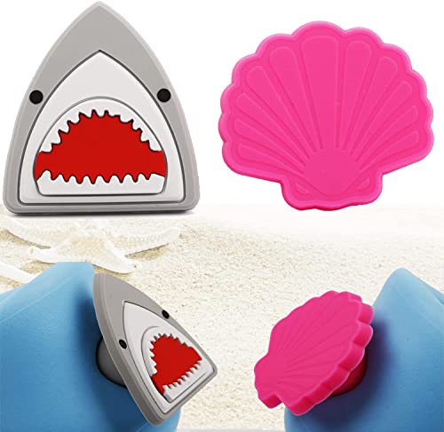 Abizoo Silikon Stecker für Toppl Hundespielzeug,Stopper Halter für Zogoflex Toppl Hunde Spielzeug L/XL,Gefrorene Hundeleckerlis,Hai- und Muschelformen,hält hervorragend in Flüssigkeiten,2 Stück von Abizoo