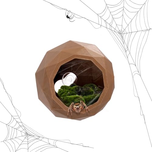 Abizoo Springspinne Versteck Springspinne Versteck mit Saugnapf, Springspinne Versteck Lebensraum Vogelspinne Kletterspielzeug Höhle Kletterspielzeug für Springspinne und kleine Insekten von Abizoo