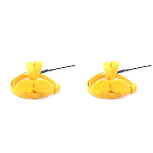 Abledance 2X Gelb Papagei Leine AußEn Verstellbares Geschirr Trainings Seil Anti Flug Band Weiche, Bequeme Papageien Leine von Abledance