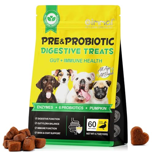 probiotika für Hunde - Magen darmflora Hund ｜ Improves Digestive Health & Boosts Health & Energy｜ Hund probiotika - 4.7 0Z(132G)/ 60 Soft Chews von Abodiuss
