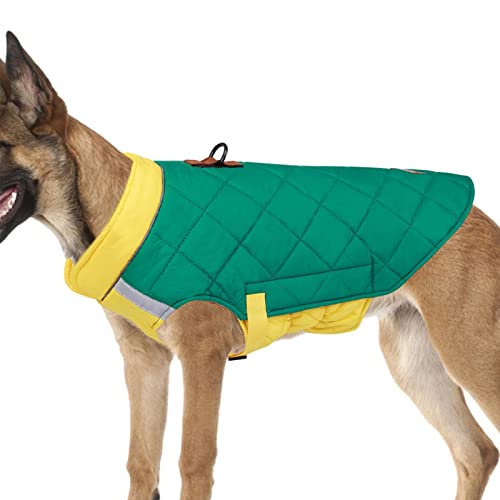 Abonda Hundemantel, Hundejacken, Reflektierende Verstellbare Hundejacke Hund Wintermantel mit Schnalle Fleece Rollkragen Hundejacke Kaltes Wetter Weic von Abonda