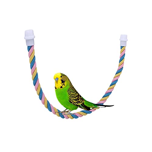 Abonda Vogelseilstangen | Zubehör für Vogelkäfig Sitzstangen Ständer Seil - Stand-Baumwoll-Kletterseil-Vogel-Übungswerkzeug für kleines und mittleres Klettern von Abonda