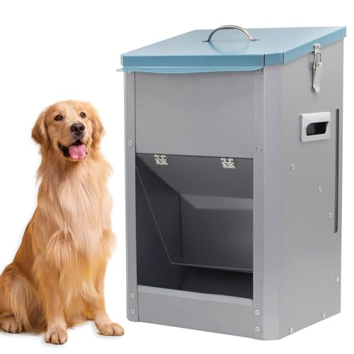 Automatischer Hundefutterspender für große Rassen, verzinkt, automatischer Hundefutterspender, große Kapazität, Schwerkraft-Haustier-Futterstation für große Hunde im Innen- und Außenbereich, 11,8 kg Automatischer Hundefutterspender für große Rassen, verzinkt, automatischer Hundefutterspender, große Kapazität, Schwerkraft-Haustier-Futterstation für große Hunde im Innen- und Außenbereich, 11,8 kg von Abustle pig
