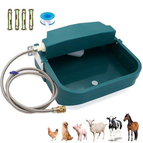 Automatischer Tier-Trinkwassernapf mit Schwimmerventil und Ablaufloch, Kunststoff, selbstfüllender Wassertrog, großer Wasserspender für Hunde, für Huhn, Ziege, Pferd, Schwein, Kuh (Schüssel und Rohr) Automatischer Tier-Trinkwassernapf mit Schwimmerventil und Ablaufloch, Kunststoff, selbstfüllender Wassertrog, großer Wasserspender für Hunde, für Huhn, Ziege, Pferd, Schwein, Kuh (Schüssel und Rohr) von Abustle pig