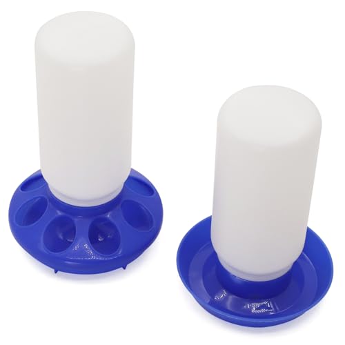 Futterspender und Bewässerungs-Set für Küken, kein Abfall, Baby-Küken-Starter-Set mit 1 l Hühner-Wasserspender und 1 kg Futterspender für Geflügel und Babyküken, Kunststoff-Hühnerstall-Zubehör (Blau Futterspender und Bewässerungs-Set für Küken, kein Abfall, Baby-Küken-Starter-Set mit 1 l Hühner-Wasserspender und 1 kg Futterspender für Geflügel und Babyküken, Kunststoff-Hühnerstall-Zubehör (Blau von Abustle pig