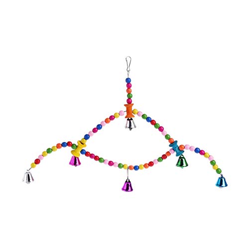 Abwan Vogelkäfig-Spielzeug aus Holz, Schaukelnist-Regal für Spaß, hängende Spielzeug für kleine Papageien, Spatz Nachtigall. von Abwan