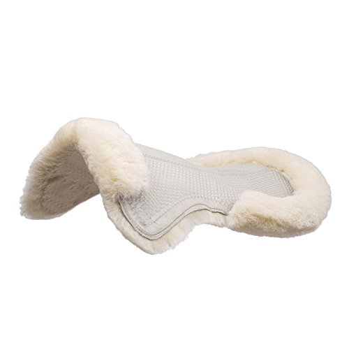 Acavallo Gel-Pad mit Lammfell - weiß, Groesse:L von Acavallo