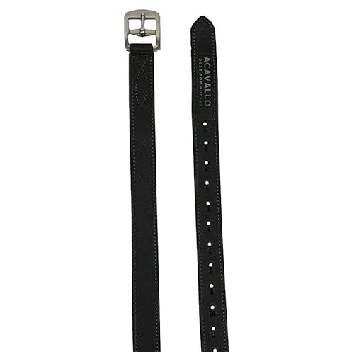 Acavallo Steigbügelriemen Kalbsleder mit Nylon, Farbe:schwarz, Länge:135 von Acavallo