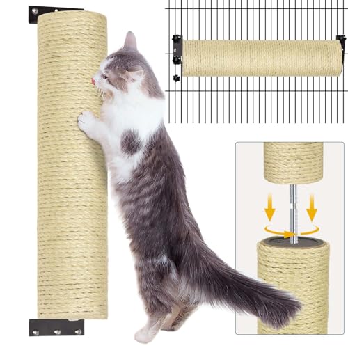 2 Stück Katzenkratzbäume zur Wandmontage – 39,7 cm Katzenkratzbaum für Katzen-Wandregale, Katzenkäfig, Katzenkletterregale, Katzenwandmöbel, Katzenkratzer für Indoor-Katzen (Sisal) von AccEncyc