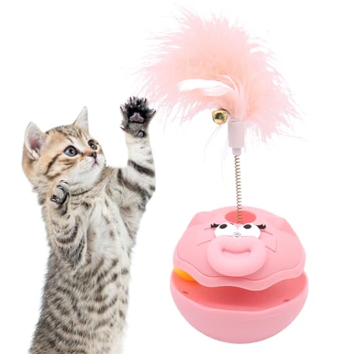 Aceirropy Katzenangel - Cartoonball Interaktives Katzenspielzeug - Aktivitätsspielzeug Zur Bewegung Und Intelligenzförderung, Trainingszubehör Für Alle Katzenrassen von Aceirropy