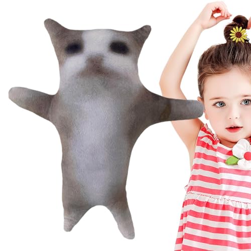 Aceirropy Katzenplüschtier,Katzenplüschkissen, Katzenplüsch, Weicher Katzenplüsch, neuartige Plüschkatze, Stofftier, süßes Katzenpuppenspielzeug, Katzenstofftierplüsch, neuartiger Katzenüberwurfplüsch von Aceirropy